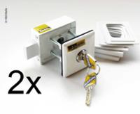 Zusatzschloss gleichschließend - Weiß - 2er Set