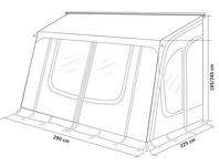 Annex tent VILLA JOURNEY, light grey/dark grey