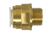 Screw connector 3/8" male thread, brass Screw connector 3/8" male thread, brass