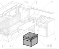 VW T3 Porta Potti Scatola portaoggetti Granitto laminato come kit