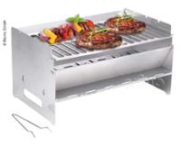<p>CAMP4 Edelstahl Grill steckbar 400x250x220 mm</p>