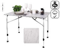 Campingtisch NAXOS MARMOR 100x68x59/72cm, edles Holz-Design, wetterfest