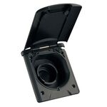 Einfüllstutzen mit Magnet-Klappe schwarz o. Deckel+Schloss Einfüllstutzen mit Magnet-Klappe schwarz o. Deckel+Schloss