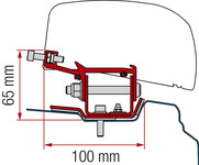 Adapter voor dakluifel F40van Renault Trafic vanaf 2014 korte wielbasis