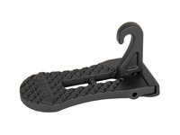 Autotürtrittstufe klappbar, schwarz matt, aus Aluminium und Gummi Autotürtrittstufe klappbar, schwarz matt, aus Aluminium und Gummi