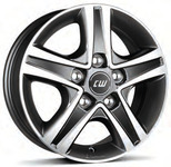 Alufelge Fiat Ducato light LK: 118, 6 x 15", mystral anth. pol., 5-Loch