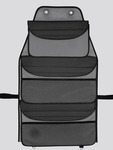 Set d'ustensiles avec 3 poches pour siège passager 1x360x200x50mm + 2x 450x250x60mm