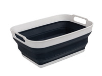 Faltbare Waschschüssel - Grau / Weiß Faltbare Waschschüssel - Grau / Weiß