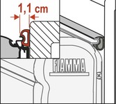 Caoutchouc d'étanchéité Fiamma Small, pour F45, F50, F55 - Prix par mètre couran
