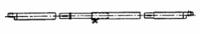 Ridge pole steel 240-300cm