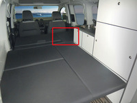 VW Caddy Camp Maxi, bekleding donkergrijs 1 stuk inclusief schuimrubber VW Caddy Camp Maxi, bekleding donkergrijs 1 stuk inclusief schuimrubber