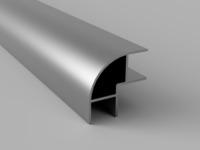 Aluminium Eckprofil - Silber - 2-seitig offen