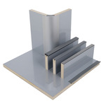 Cartone da costruzione per mobili in argento lucido, HPL, 1/4 di bordo Cartone da costruzione per mobili in argento lucido, HPL, 1/4 di bordo