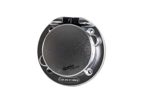 CEE-indbygget stikkontakt - Sølvfarvet plastikhus