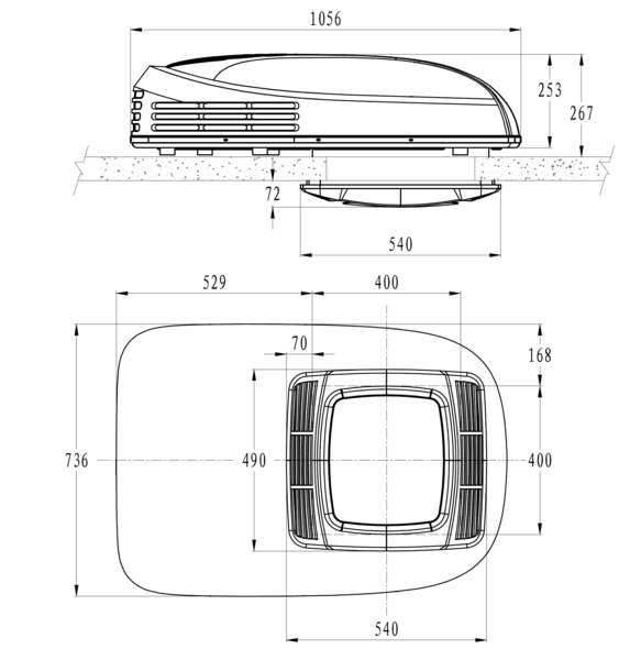 Klimaanlage 3300W weiß