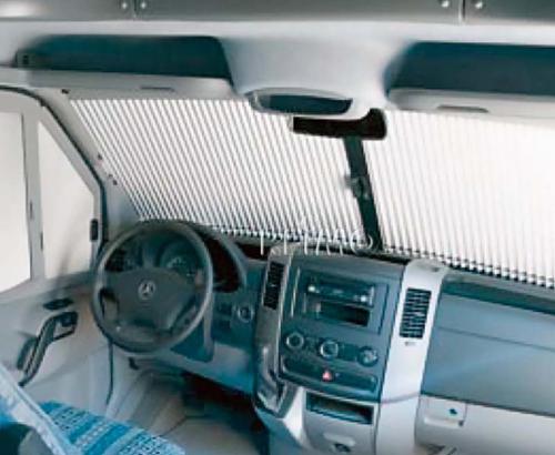 Sprinter Frontscheibenrollo III ab Bj.2007 grau (m.abgewinkeltem Spiegelfuß)