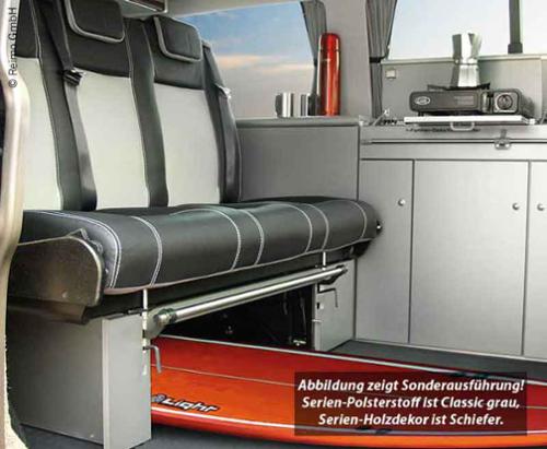 Lavice na spaní VW T6/T5 Trio Style V3000 velikost 8 šířka 1155 mm, 3místná úzká, -