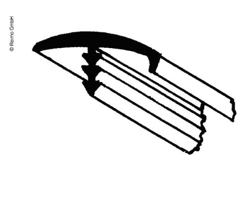 T-edge band with nose, colour: silver