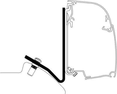 Markisenadapter für Thule Wandmarkisen 