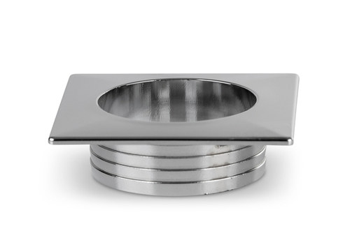 Push Lock Rosette - Chrompoliert & quadratisch