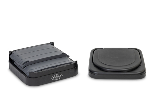 Klapptoilette L grau/schw