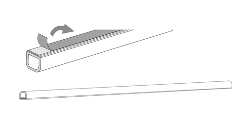 Juego de perfiles de sellado 320 cm para Fiamma F80S - Fiat Ducato