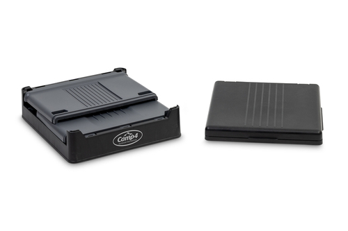 Klapptoilette M grau/schw