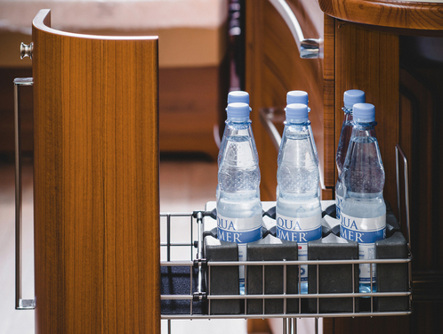 Purvario glas/fles houder, hoog, f. 6 glazen, flessen