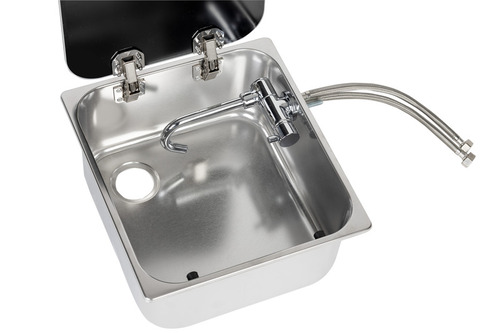 Spüle mit Glasabdeckung