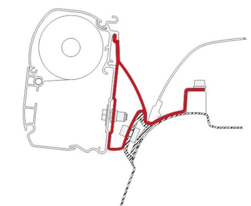 Fiamma F45S Markise til VW T5 California eller Multivan -