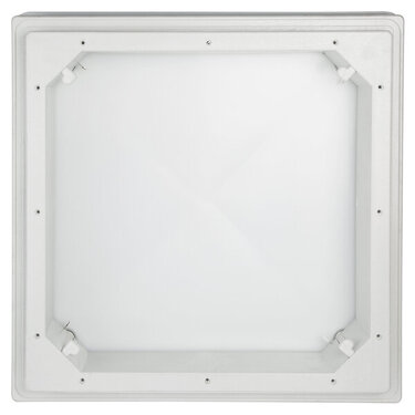 Botola sul tetto 50x50cm con cappuccio in vetro di latte rimovibile