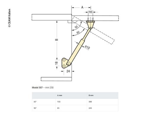 Klappenhochsteller 25cm S