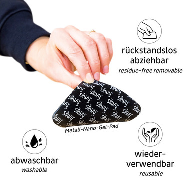 Silwy manyetik porselen tabak, 2'li set