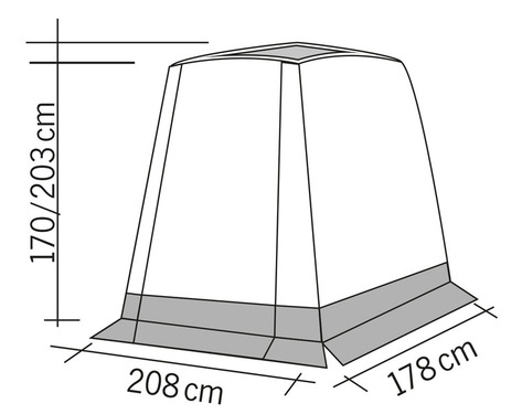 Tail tent TRAPEZ for mini camper