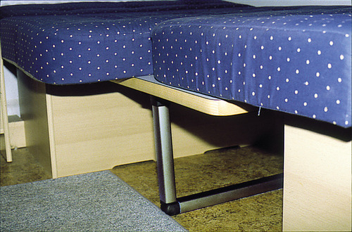 Piede da tavolo pieghevole argento - altezza 740 mm cerniera centrale a cerniera