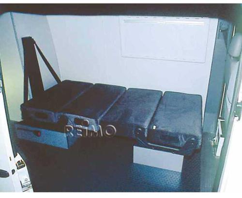 Komplet sæt Divan 502 / 90cm højre, dække grå stribet