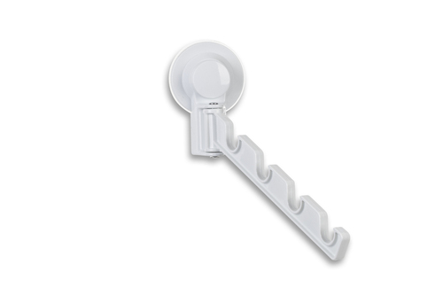 Kleiderbügelstange mit Saugnapf - Weiß