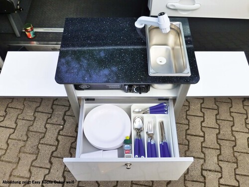 Multifunktionel køkkendel "EASY-KÜCHE" - matsort, montage til venstre