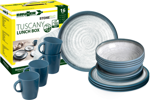 Vajilla de melamina Toscana - 16 piezas - Para 4 personas