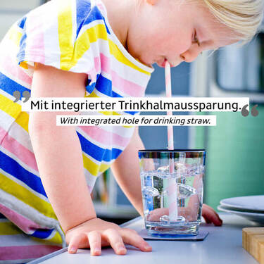 Låg med drikkestråleudtag, sæt af 2