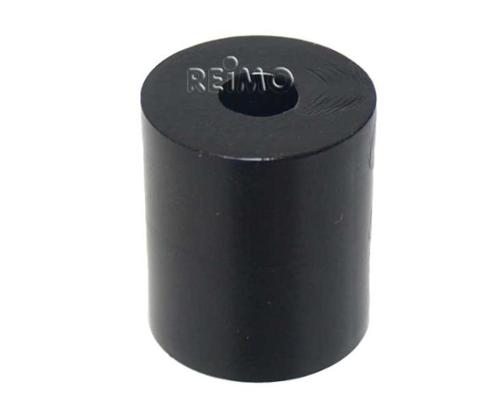 Distanziale tondo nero PA, H28mm x 24mm, foro centrale 8,4mm