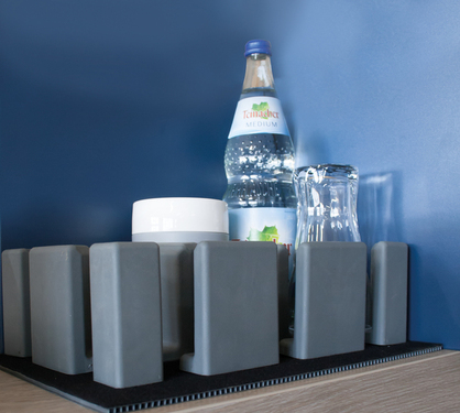 Purvario glas/fles houder, hoog, f. 6 glazen, flessen