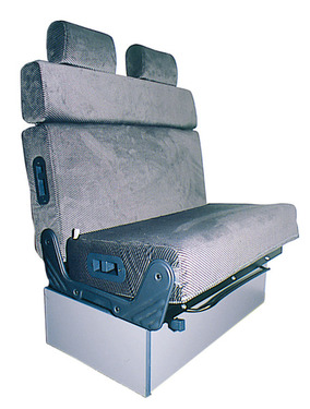 Komplet sæt Divan 502 / 90cm højre, dække grå stribet