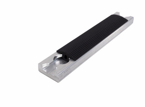 Abdeckprofil geriffelt - 2 m Länge - Schwarz