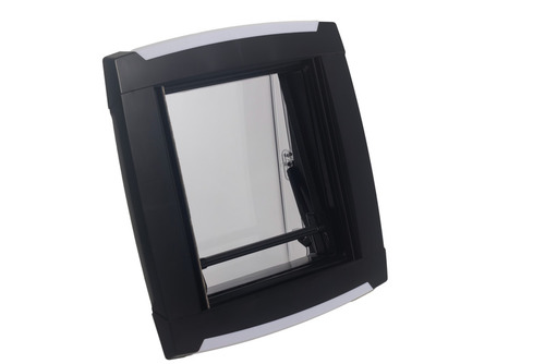 Dachhaube Vision Vent S pro 28x28cm schwarz, Rauchglas, Doppelplissee