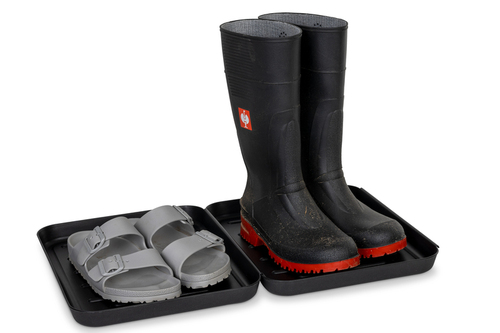 Schuhabtropfschalen, 2er Set - Schwarz