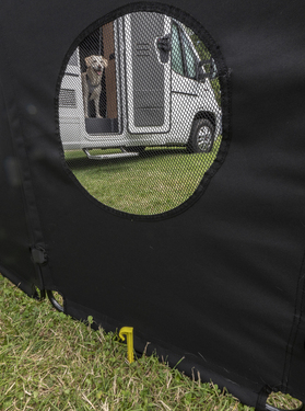 Folding dog outdoor enclosure