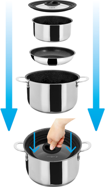 ACADEMY NG tencere seti - 5 + 1 parça