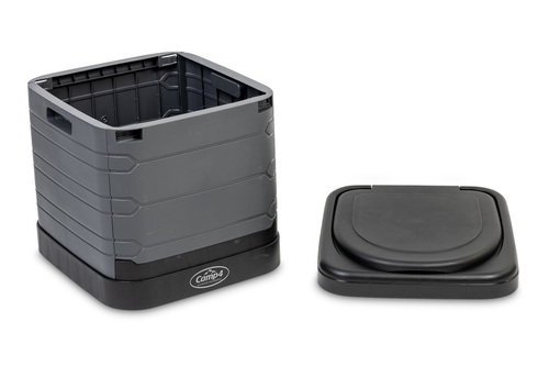 Klapptoilette L grau/schw