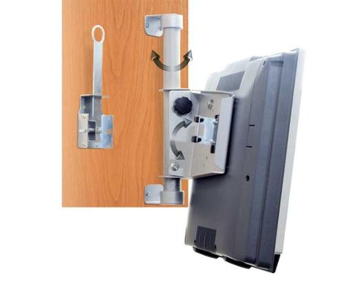 TFT-holder, swivelling and tiltable, left w. blue LED